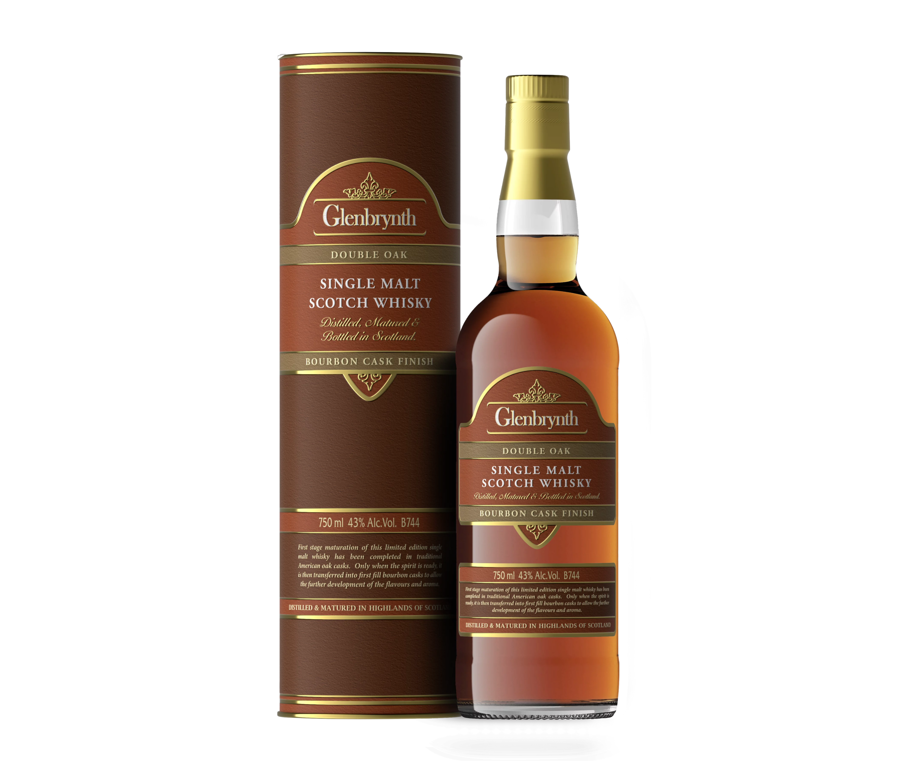 Glenbrynth Single Malt Unaged Bourbon Finish 750ml
