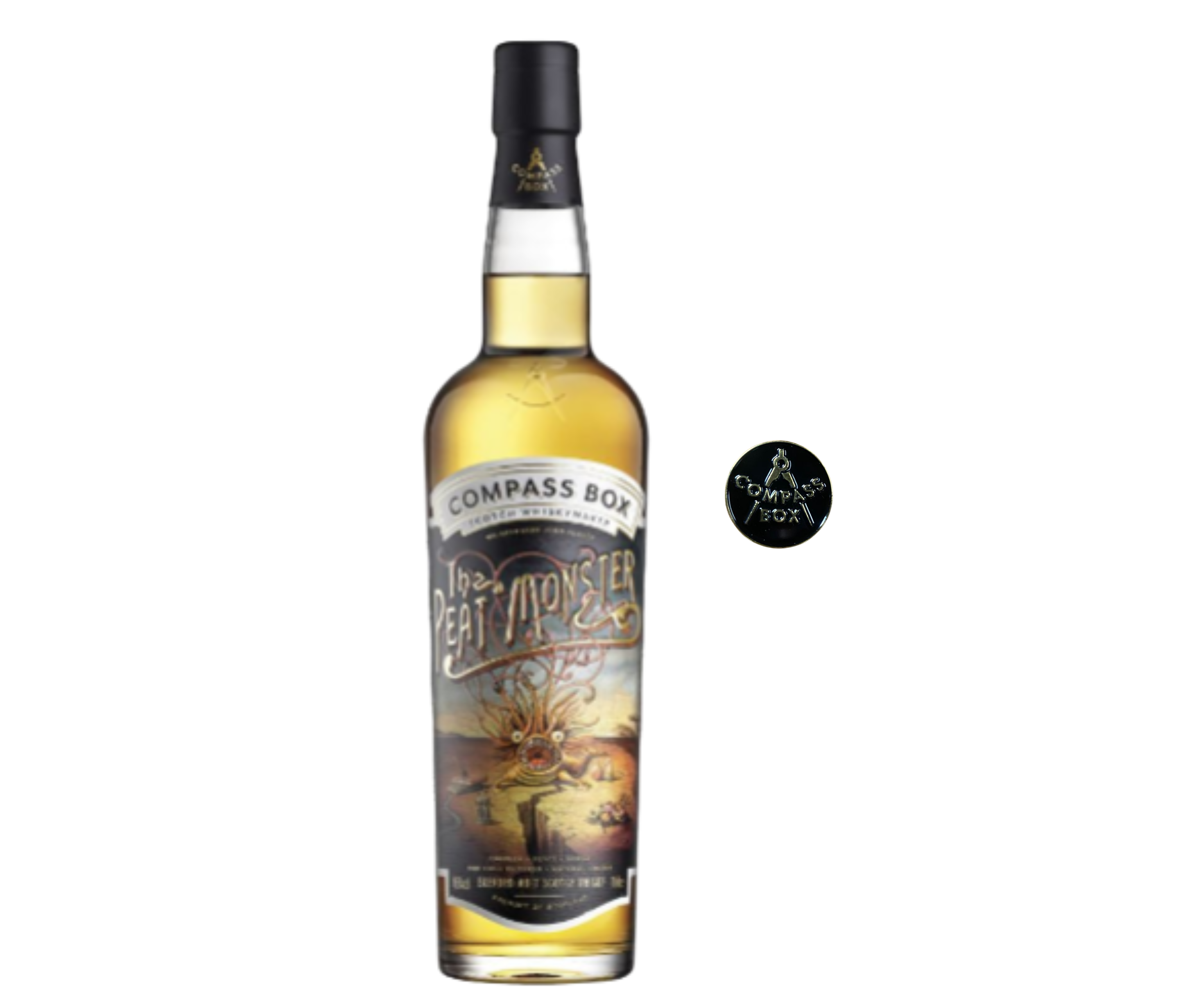 Compass Box Peat Monster 750ml + FREE Pin