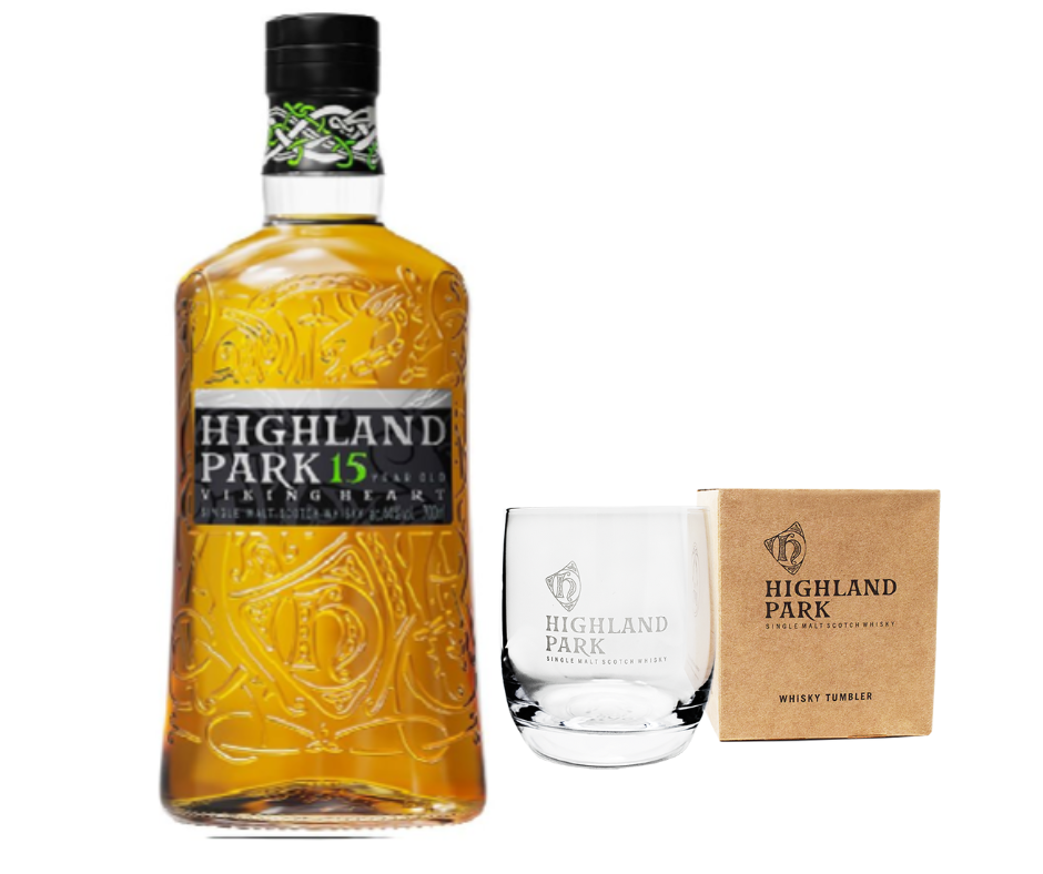 Highland Park 15YO 750ml + FREE Branded Tumbler in Gift Box