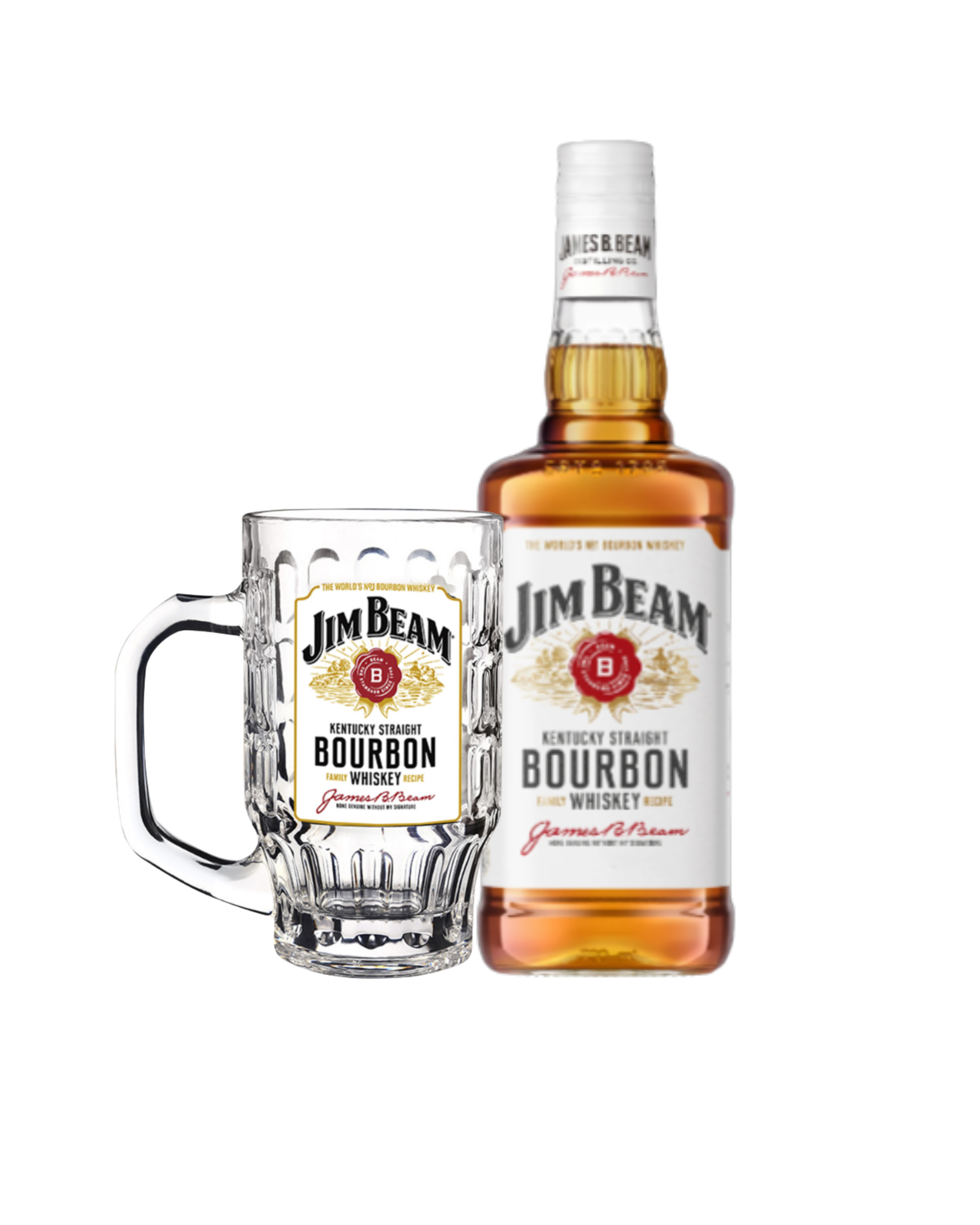 Jim Beam White 750ml + FREE Glass
