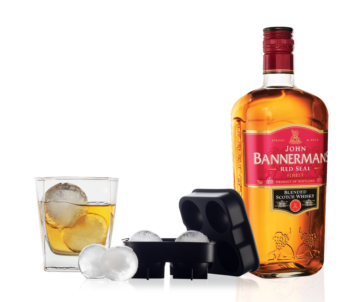 John Bannerman's Whisky 750ml with ice mould