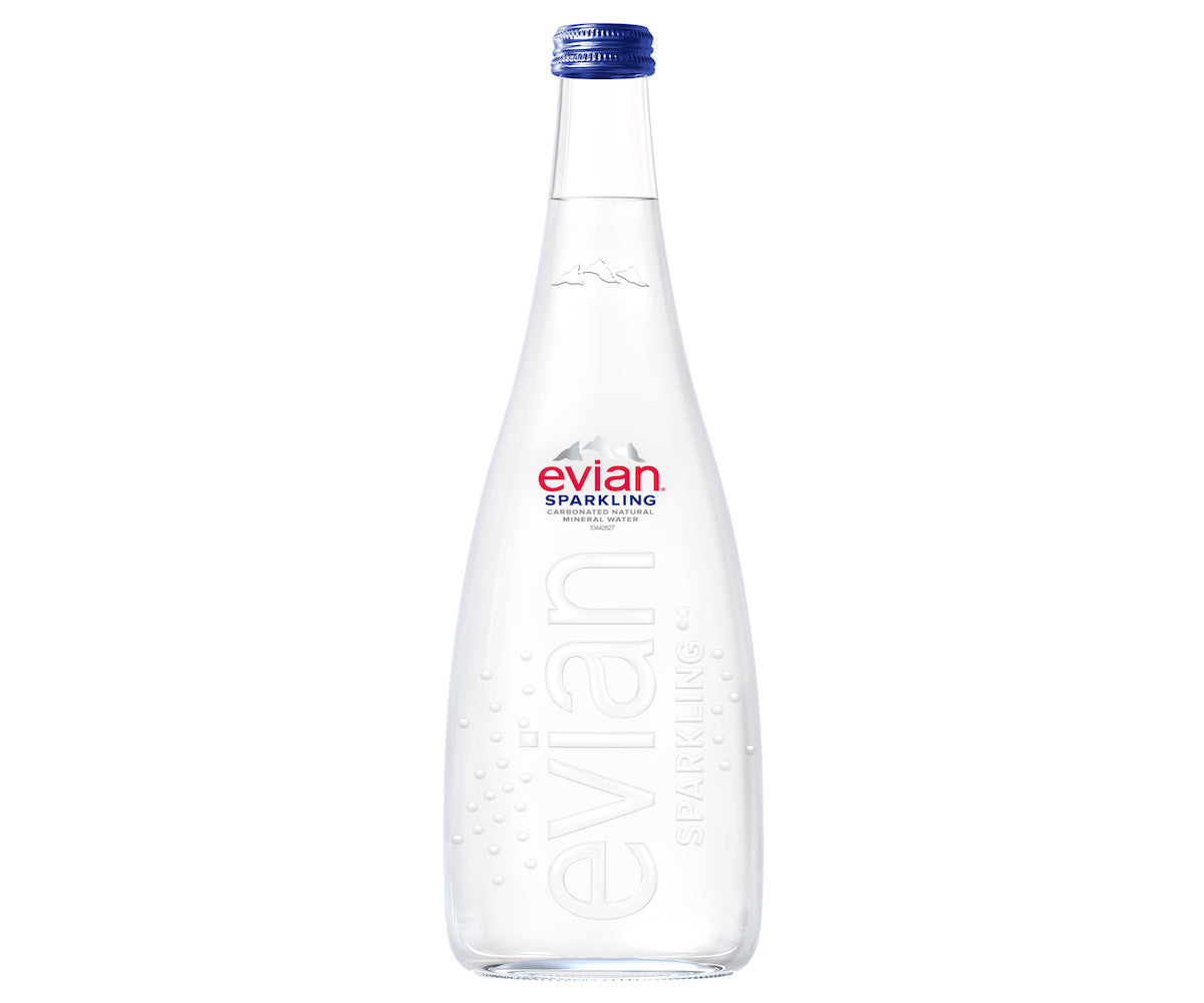 Evian Glass Sparkling Water 12 x 750ml