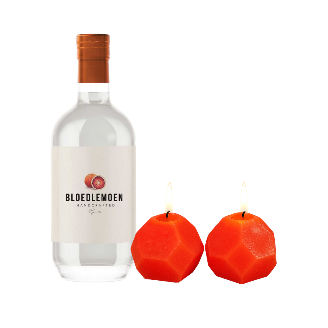 Bloedlemoen Gin Original plus FREE Okra Bead Pent Candles