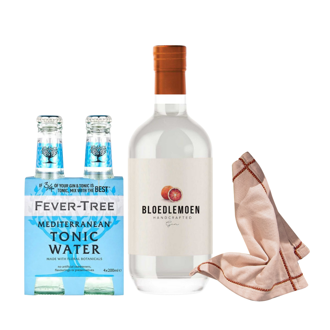 Bloedlemoen Gin Original, Fever-Tree Original plus FREE set of 2 Cocktail Napkins