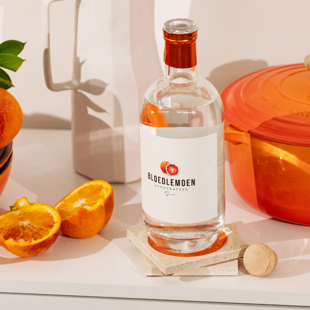 2 X Bloedlemoen Gin (Original+Amber), plus FREE set of 4 Alkaline Coasters