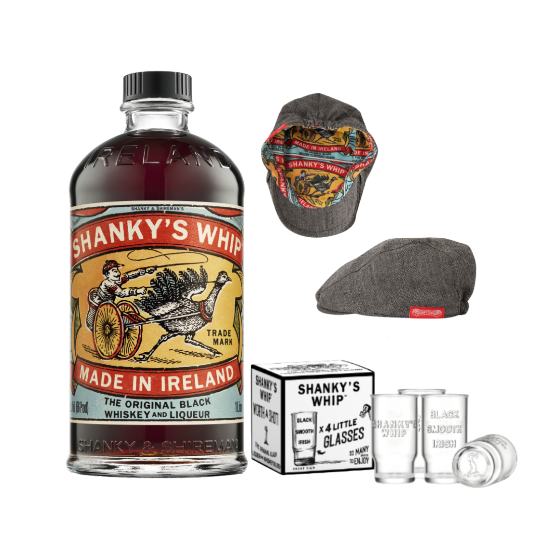 Shanky's Whip 1LT PLUS 4 Little Glasses & Tweed Cap