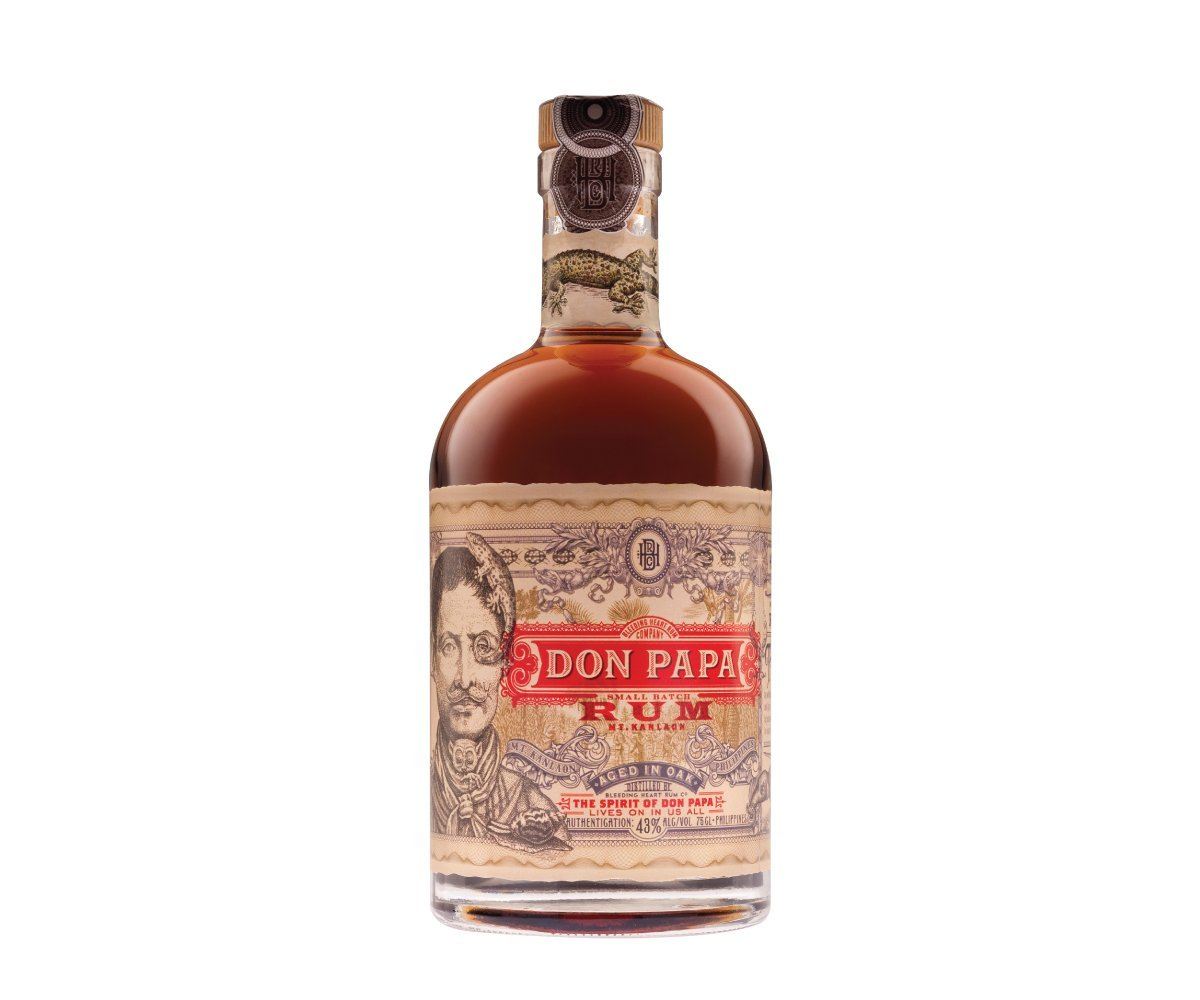 Don Papa Aged Rum 750ml + FREE Hip Flask & Scarf Dark Rum Don Papa Rum 