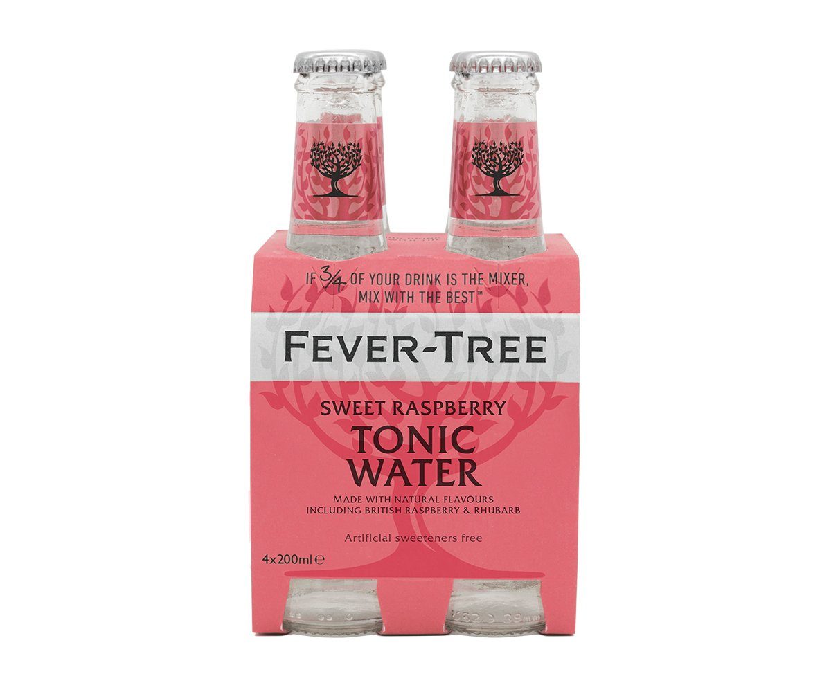 Fever-Tree Sweet Raspberry 6 x 4 x 200ml Tonic Water Fevertree ROW Limited 